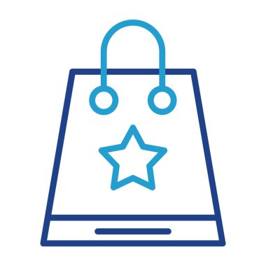 Alışveriş poşeti simgesi, vektör illüstrasyonu