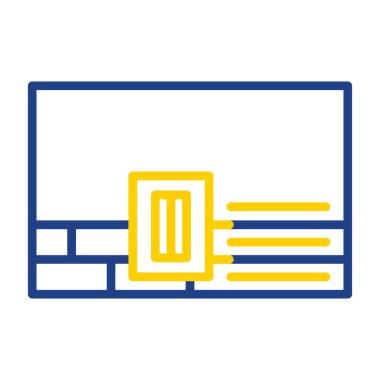 dizüstü bilgisayar ekran simgesi, vektör illüstrasyonu