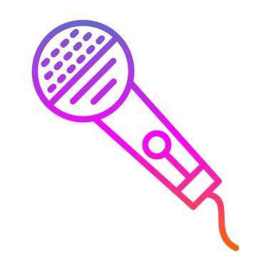 mikrofon simgesi vektör illüstrasyonu