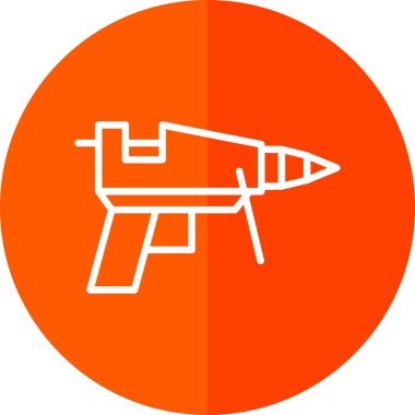 Yapıştırıcı tabancası ağ simgesi, vektör illüstrasyonu