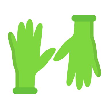 Eldivenler düz simge, vektör çizimi  