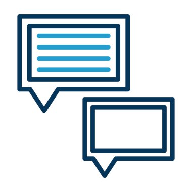 Konuşma baloncukları simgesi, vektör illüstrasyonu