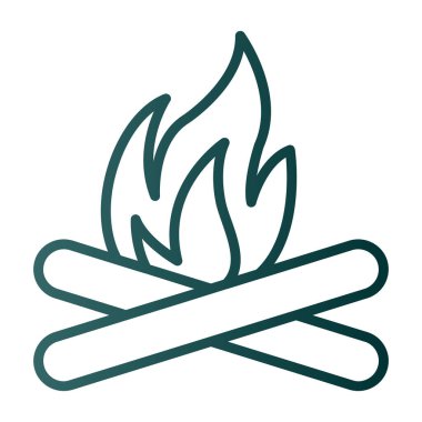 Şenlik ateşi. Web simgesi basit tasarım