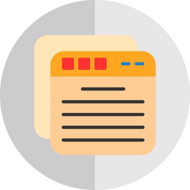 Belge. Web simgesi basit illüstrasyon