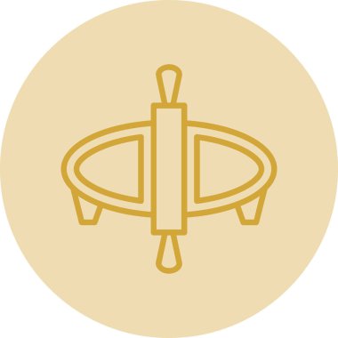 Altın bir ikonun vektör illüstrasyonu