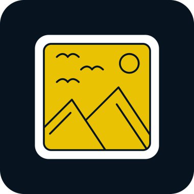 güzel dağ sembolü vektör simgesi