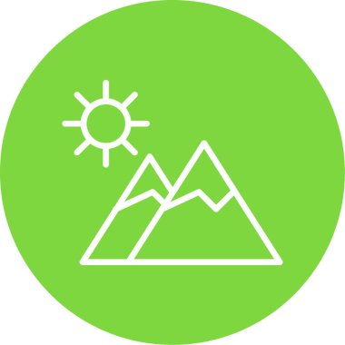 Güneş simgesinin vektör illüstrasyonu