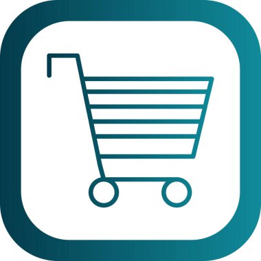 Alışveriş arabası simgesi, vektör illüstrasyonu 