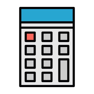Basit Hesaplayıcı Simgesi, vektör illüstrasyonu