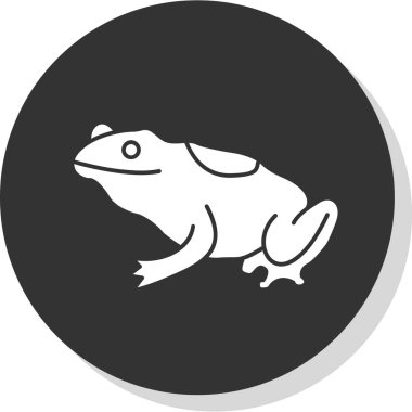 Kurbağa hayvan ikonu. vektör illüstrasyonu