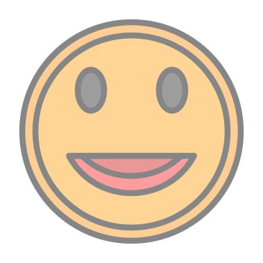 Moda tarzı ve vektör illüstrasyonunda emoji simgesi