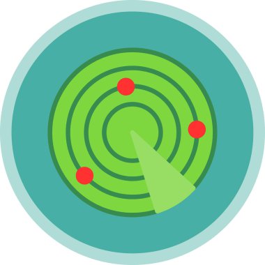 Radar modern simgesinin vektör illüstrasyonu              