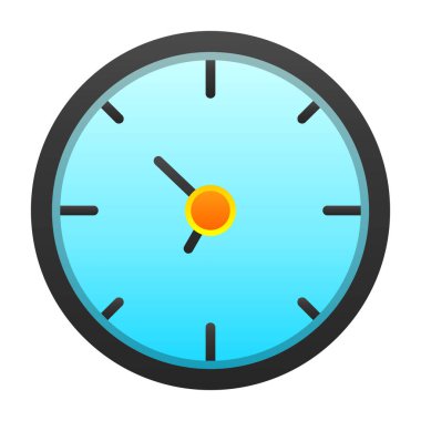 Saat. Web simgesi basit illüstrasyon                  