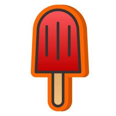 Dondurma. Web simgesi basit illüstrasyon