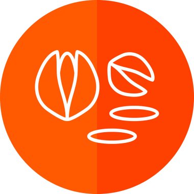 Fıstıklı fındık. Web simgesi basit illüstrasyon 
