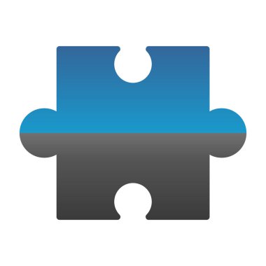 yapboz parçası simgesi, vektör illüstrasyonu