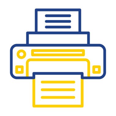  yazıcı web simgesi basit illüstrasyon