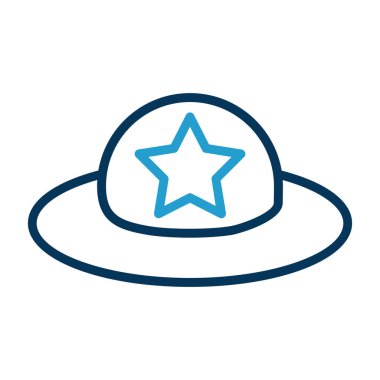 Yıldızlı şapka. Web simgesi basit illüstrasyon 