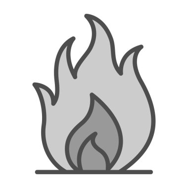 Yangın. Web simgesi basit illüstrasyon