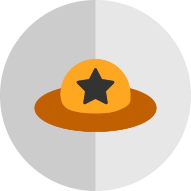Yıldızlı şapka. Web simgesi basit illüstrasyon 