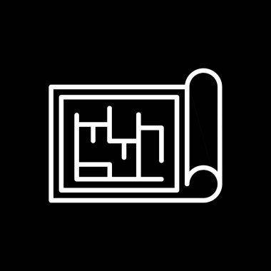 Şablon simgesi, vektör illüstrasyonu basit tasarım