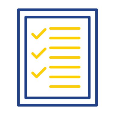 Kontrol listesi. Web simgesi basit illüstrasyon