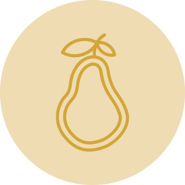 İzole armut ikon vektör tasarımı