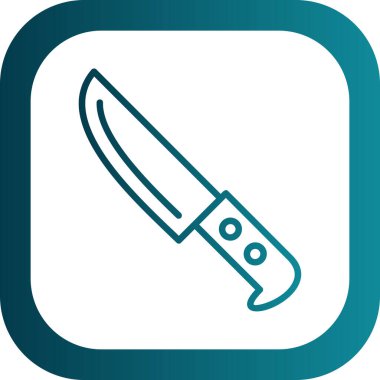 Bıçak düz simgesi, vektör illüstrasyonu 