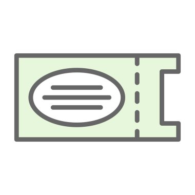 bilet ikonu vektör illüstrasyonu