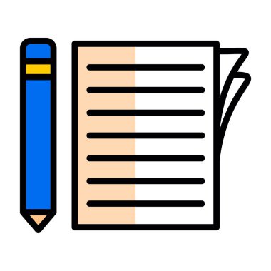 belge simgesi, vektör illüstrasyonu basit tasarım