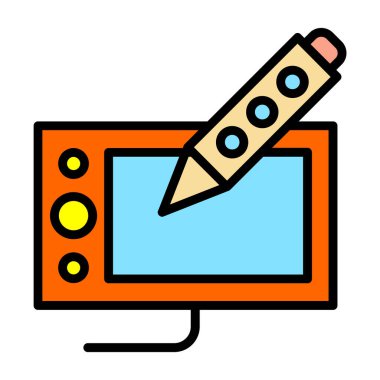 Tablet ikon vektör çizimi