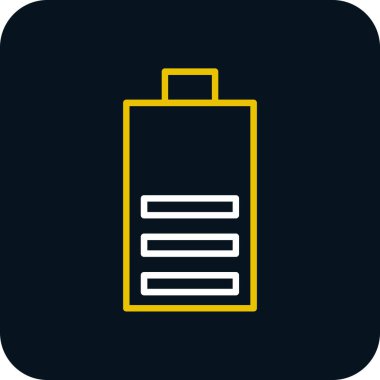 Pil simgesinin vektör illüstrasyonu