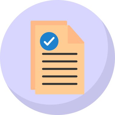 belge simgesi, vektör illüstrasyonu basit tasarım