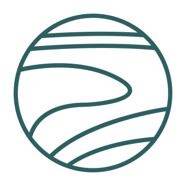 Vektör Küre Simgesi İllüstrasyonu