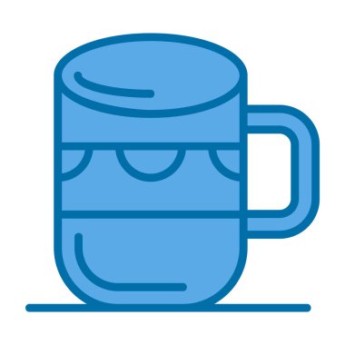 Kupa web simgesi, vektör illüstrasyonu 