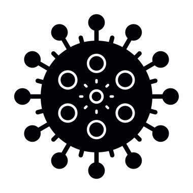Corona virüs simgesi vektör illüstrasyonu