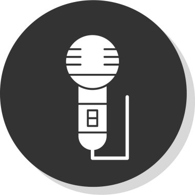 mikrofon simgesi vektör illüstrasyonu