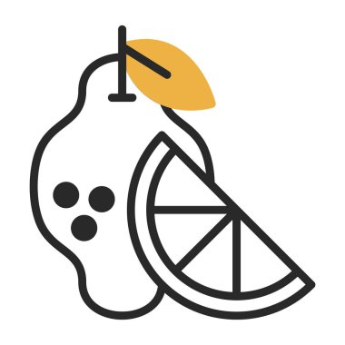 lemon. Web simgesi basit illüstrasyon