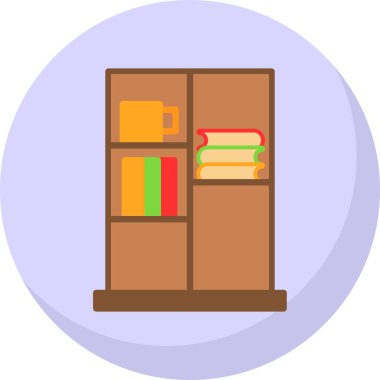 Kütüphane. Web simgesi basit illüstrasyon