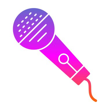 mikrofon simgesi vektör illüstrasyonu