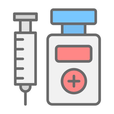 Tıbbi ve sağlık renkli vektör çizim.