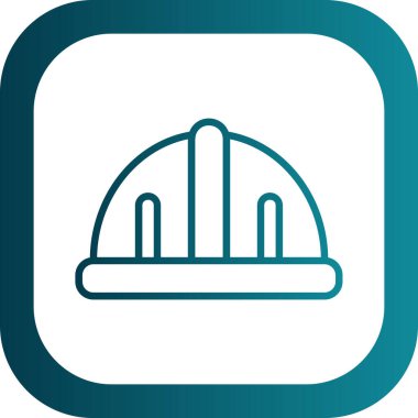 İnşaat kaskı. Web simgesi basit illüstrasyon 