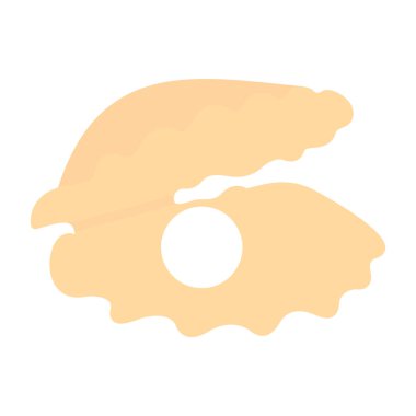 İstiridye. Web simgesi basit illüstrasyon