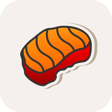 Biftek simge vektör çizim