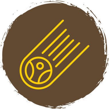 Meteorit düz simgesinin vektör çizimi 