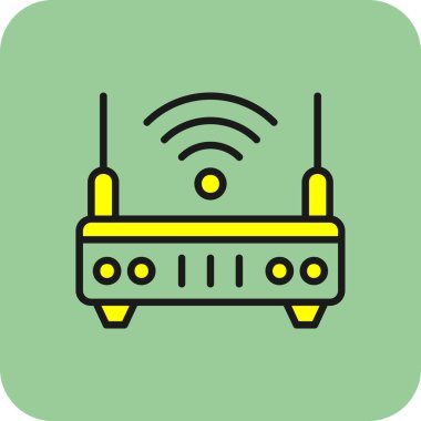 wifi internet yönlendirici vektör çizimi 