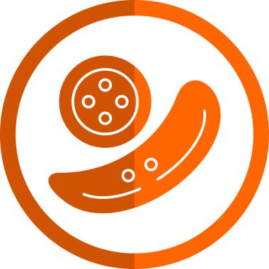 salatalık sebze ikonu, basit illüstrasyon