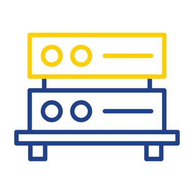 bilgisayar sunucu simgesi, vektör illüstrasyonu basit tasarım