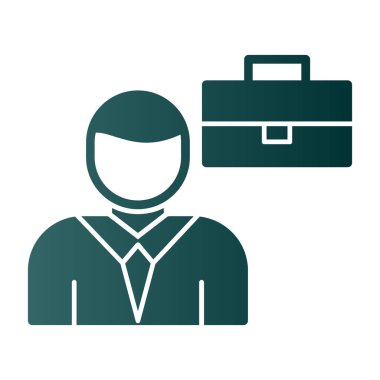 Valiz vektör illüstrasyon tasarımlı bir iş adamı