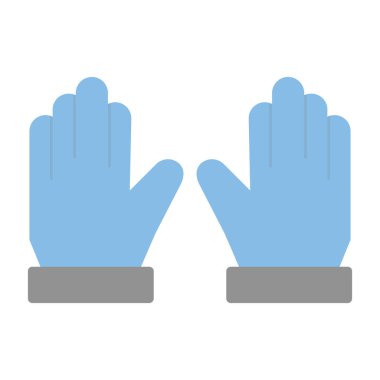 Eldivenler düz simge, vektör çizimi  